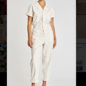 Grover Short Sleeve Field Suit - antique white